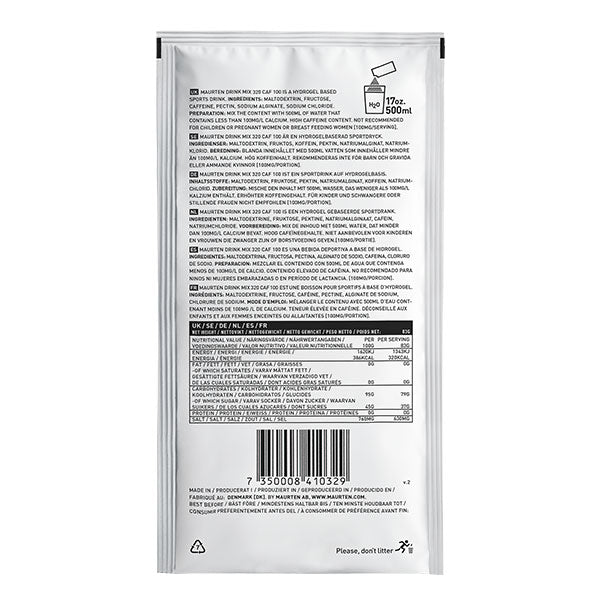 Nutri-Bay I MAURTEN - Drink Mix 320 CAF 100 Pack (8x80g)
